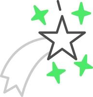 Shooting Star Creative Icon Design vector