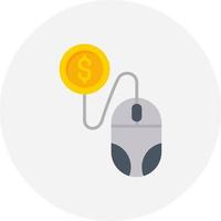 diseño de icono creativo de pago por clic vector