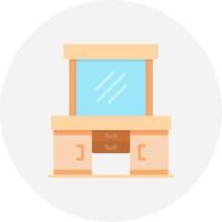 Dressing Table Creative Icon Design vector