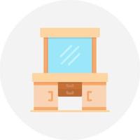 Dressing Table Creative Icon Design vector