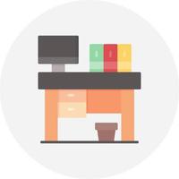 Office Table Creative Icon Design vector