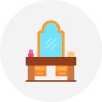 Dressing Table Creative Icon Design vector