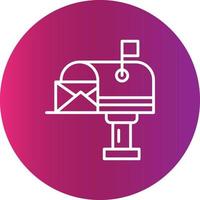 Mail Box Creative Icon Design vector