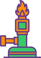 Bunsen Burner Creative Icon Design vector