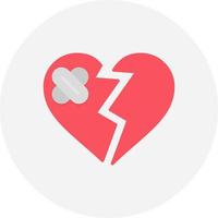 diseño de icono creativo de corazón roto vector