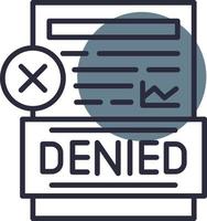 Denied Creative Icon Design vector