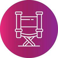 Directors Chair Creative Icon Design vector