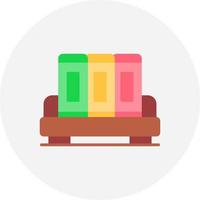 Book Shelf Creative Icon Design vector