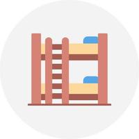 Bunk Bed Creative Icon Design vector