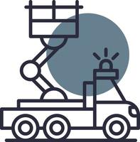 Ladder Truck Creative Icon Design vector