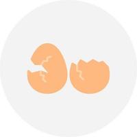 diseño de icono creativo de huevos rotos vector