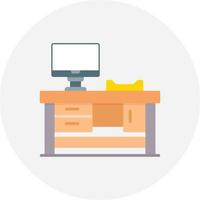 diseño de icono creativo de mesa de trabajo vector