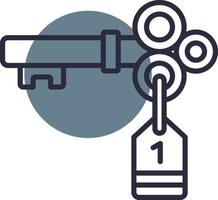 Door Key Creative Icon Design vector