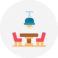 diseño de icono creativo de mesa de comedor vector