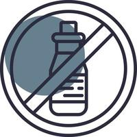 No Alcohol Creative Icon Design vector