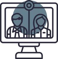 Online Interview Creative Icon Design vector