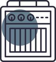 Amplifier Box Creative Icon Design vector