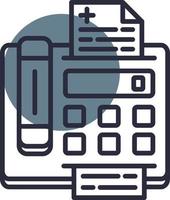 Fax Machine Creative Icon Design vector