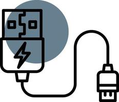 diseño de icono creativo de cable usb vector