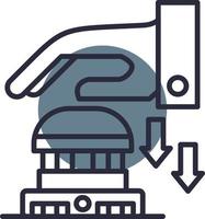 Emergency Button Creative Icon Design vector