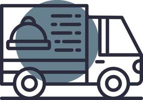 diseño de icono creativo de furgoneta de reparto vector