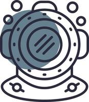 Diving Helmet Creative Icon Design vector