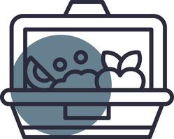 Lunch Box Creative Icon Design vector