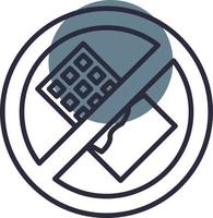 No Chocolate Creative Icon Design vector