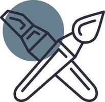 Brushes Creative Icon Design vector