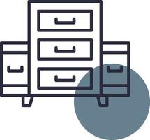 Filing Cabinet Creative Icon Design vector