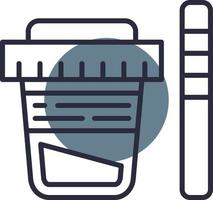 Urine Test Creative Icon Design vector