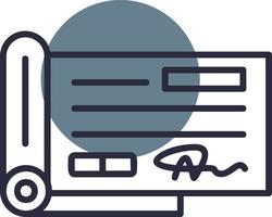 Cheque Creative Icon Design vector