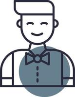 Waiter Creative Icon Design vector