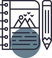 Sketchbook Creative Icon Design vector