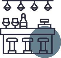 Bar Counter Creative Icon Design vector