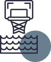 diseño de icono creativo de baloncesto de agua vector