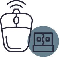 Wireless Mouse Creative Icon Design vector