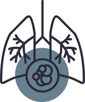 Lung Cancer Creative Icon Design vector
