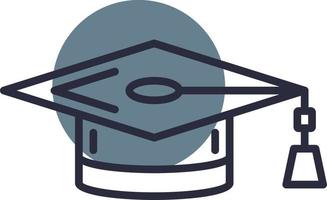 diseño de icono creativo de gorra de graduación vector