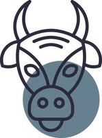 diseño de icono creativo de vaca vector