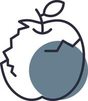 diseño de icono creativo de manzana vector