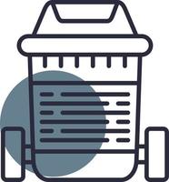 Trash Bin Creative Icon Design vector