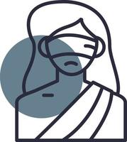 Lady Justice Creative Icon Design vector