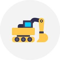 Excavator Creative Icon Design vector