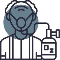 Oxygen Mask Creative Icon Design vector