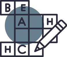 Crossword Creative Icon Design vector