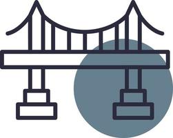 diseño de icono creativo de puente vector