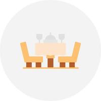 Dinner Table Creative Icon Design vector
