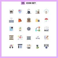 25 Flat Color concept for Websites Mobile and Apps game career unlocked lump living Editable Vector Design Elements