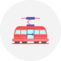 Tram Creative Icon Design vector